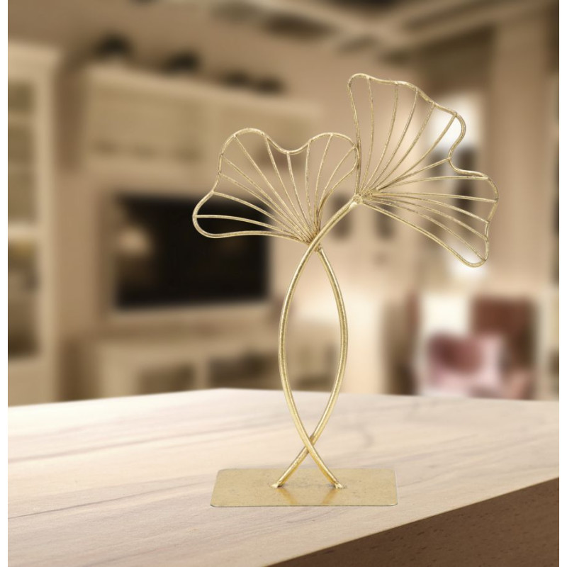 SCULPTURE FEUILLE GLAM CM 25X8,5X35