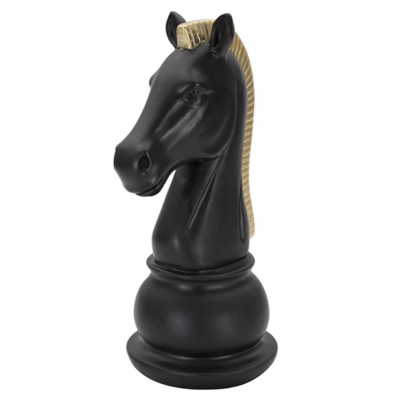 CHEVAL NOIR ET OR CM 10,5X8,5X19