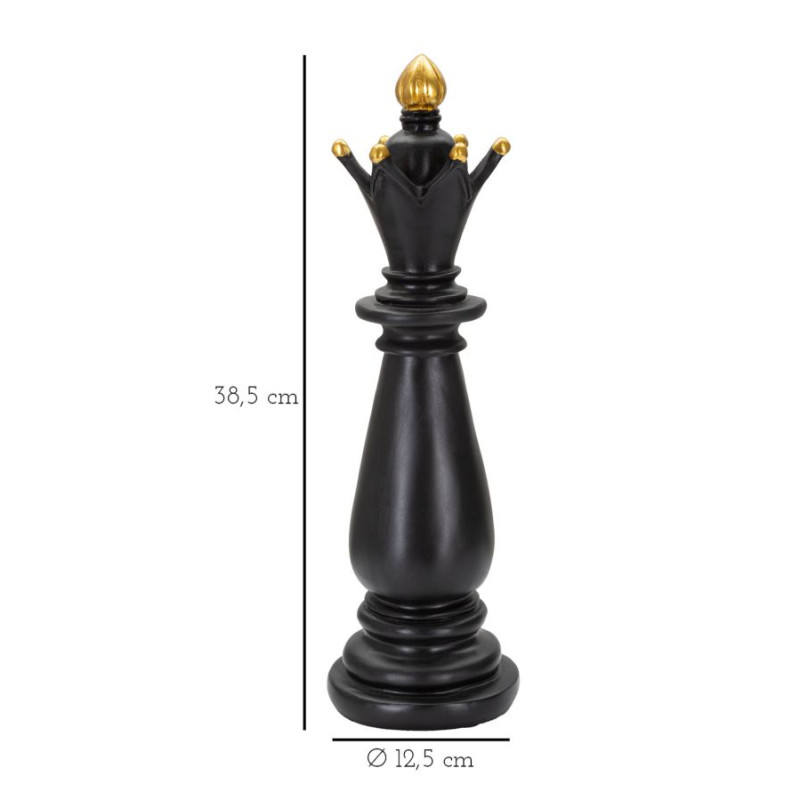 ÉVÊQUE NOIR ET OR CM Ø 12,5X38,5
