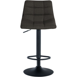 Tabouret de bar Jerry en tissu gris foncé