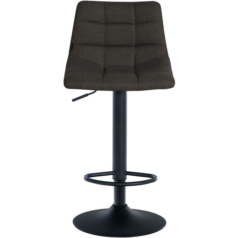 Tabouret de bar Jerry en tissu gris foncé