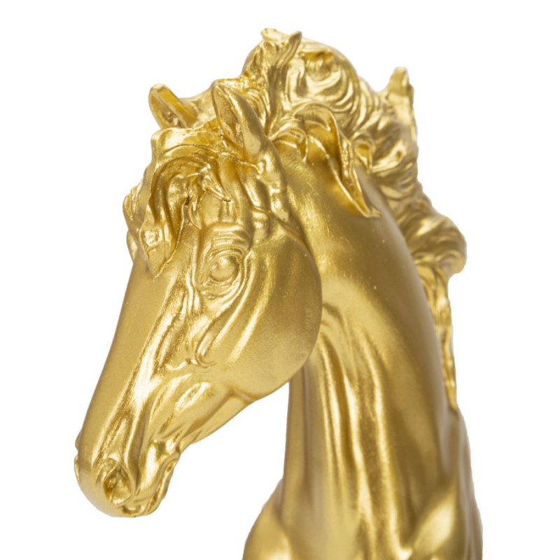 CHEVAL OR ET NOIR CM 14X11X27