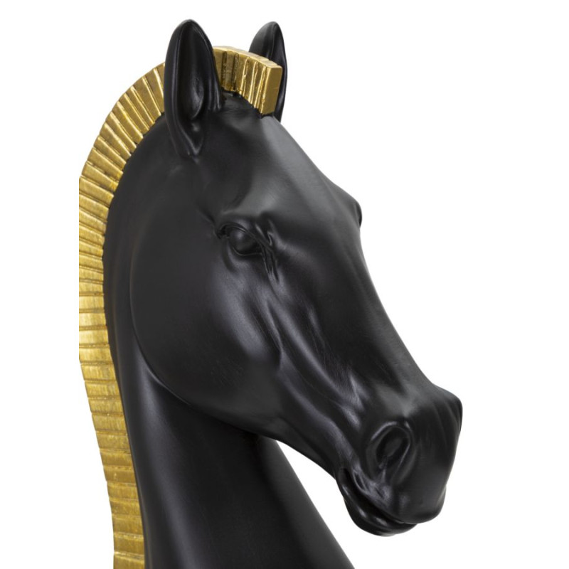 CHEVAL NOIR ET OR CM Ø 18,5X50