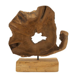 SCULPTURE BINTANG EN TECK CM 31X13X35