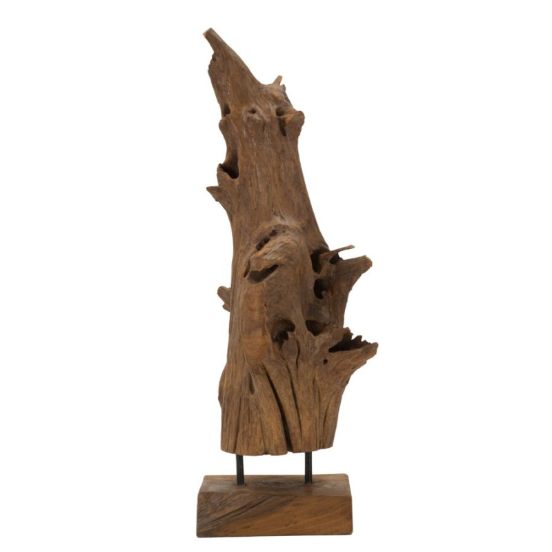 SCULPTURE AKAR EN TECK CM 23X27X64