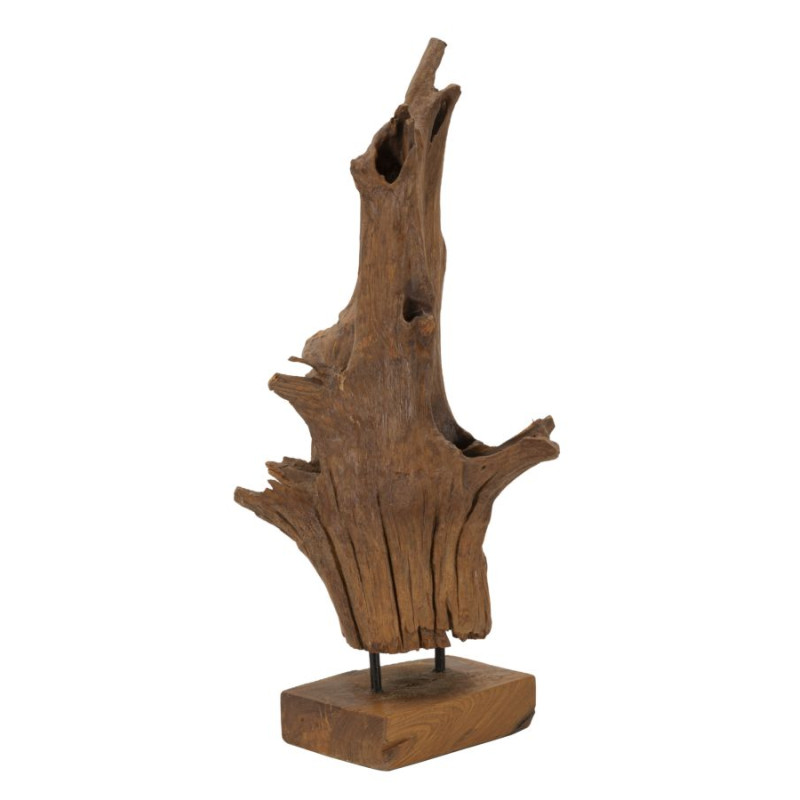 SCULPTURE AKAR EN TECK CM 23X27X64