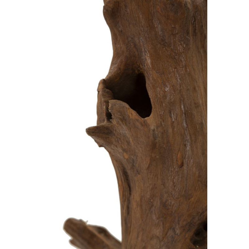 SCULPTURE AKAR EN TECK CM 23X27X64