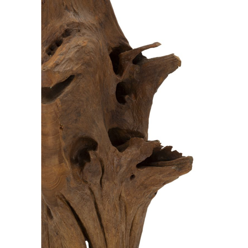 SCULPTURE AKAR EN TECK CM 23X27X64