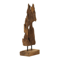 SCULPTURE AKAR EN TECK CM 18X13X55