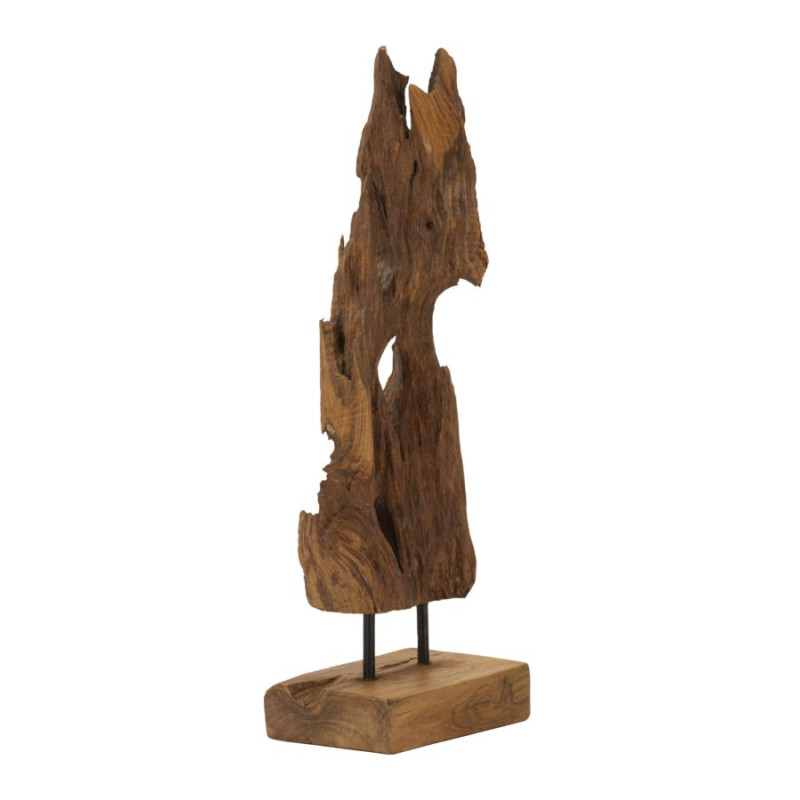 SCULPTURE AKAR EN TECK CM 18X13X55