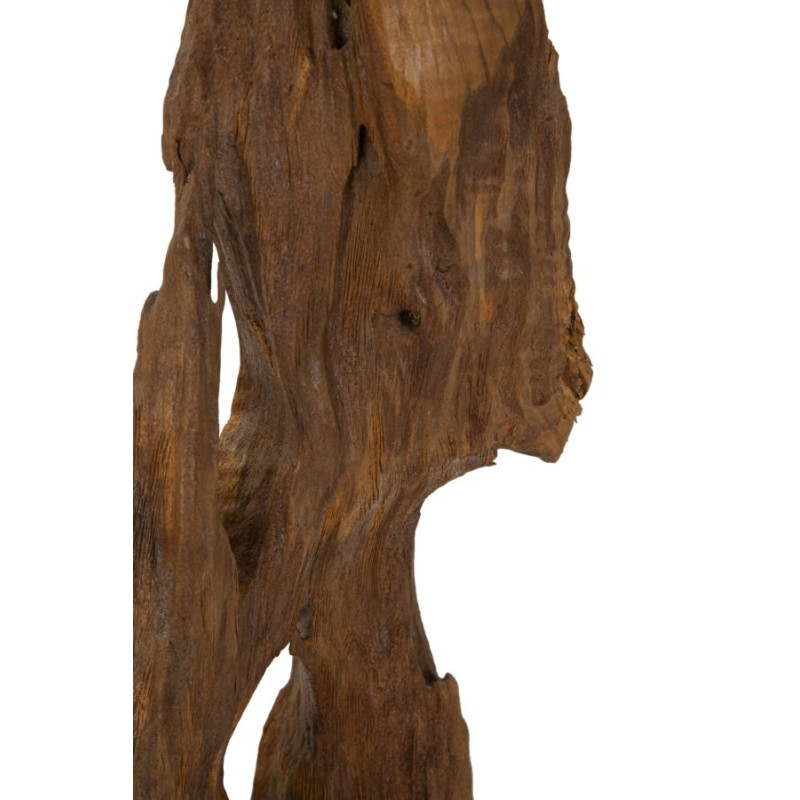 SCULPTURE AKAR EN TECK CM 18X13X55