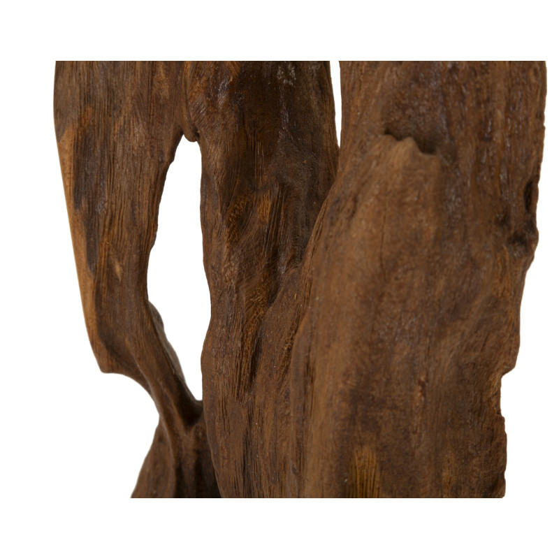 SCULPTURE AKAR EN TECK CM 18X13X55