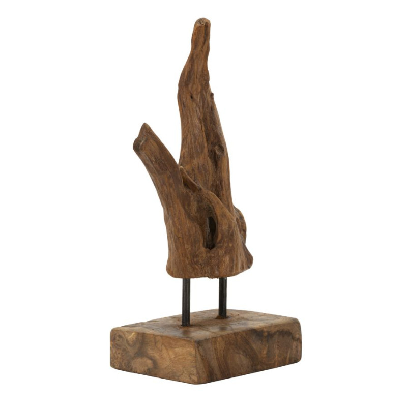 SCULPTURE AKAR EN TECK CM 20X11X34