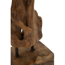 SCULPTURE AKAR EN TECK CM 20X11X34