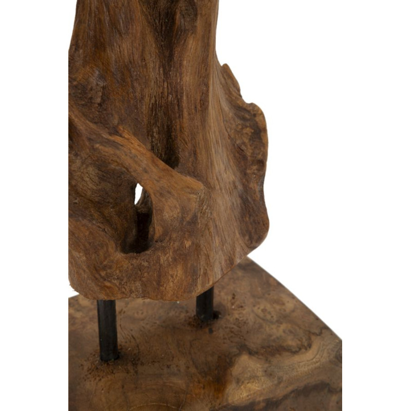 SCULPTURE AKAR EN TECK CM 20X11X34