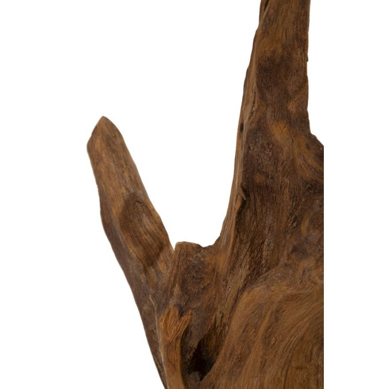 SCULPTURE AKAR EN TECK CM 20X11X34