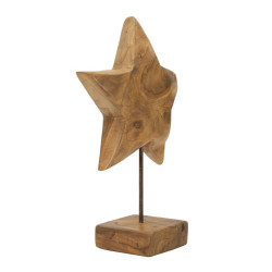 SCULPTURE ÉTOILE EN TECK CM 28X1242