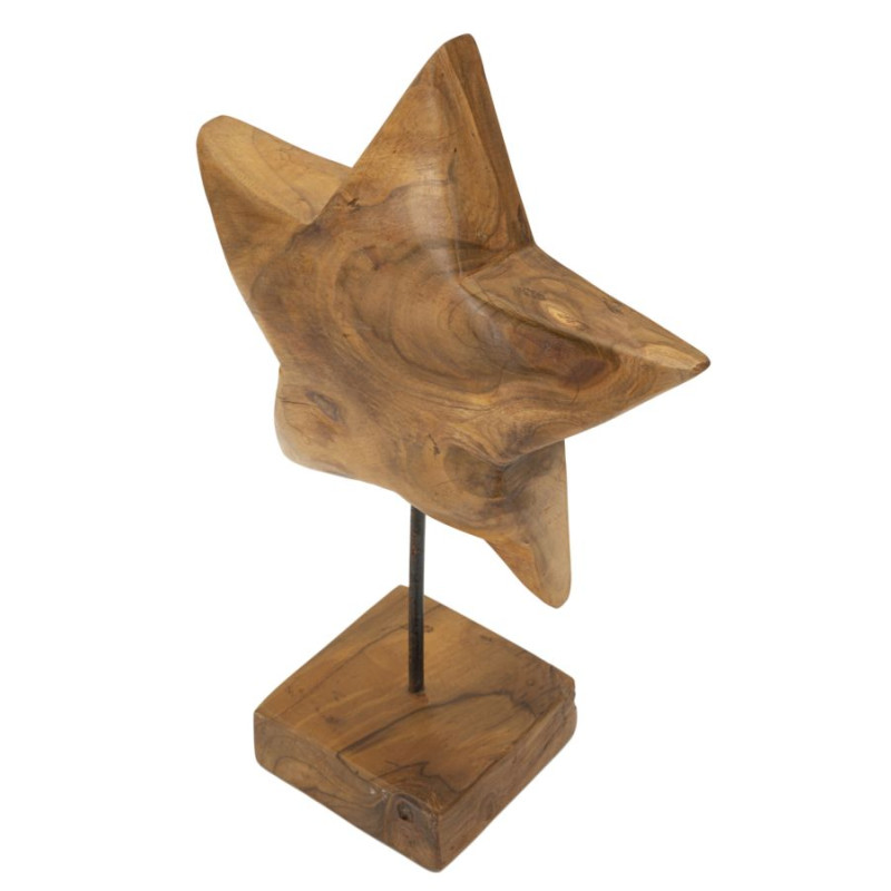 SCULPTURE ÉTOILE EN TECK CM 28X1242
