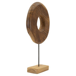 SCULPTURE DORAT EN TECK CM 35X10X58
