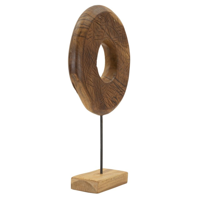 SCULPTURE DORAT EN TECK CM 35X10X58