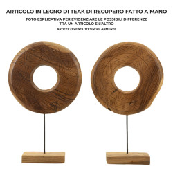 SCULPTURE DORAT EN TECK CM 35X10X58