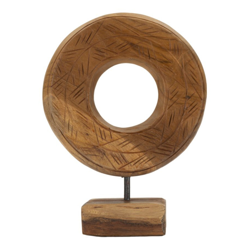 SCULPTURE DORAT EN TECK CM 20X10X20