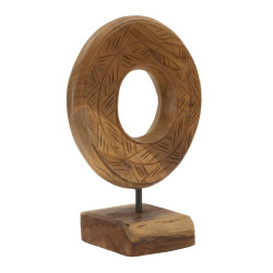 SCULPTURE DORAT EN TECK CM 20X10X20