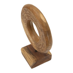 SCULPTURE DORAT EN TECK CM 20X10X20