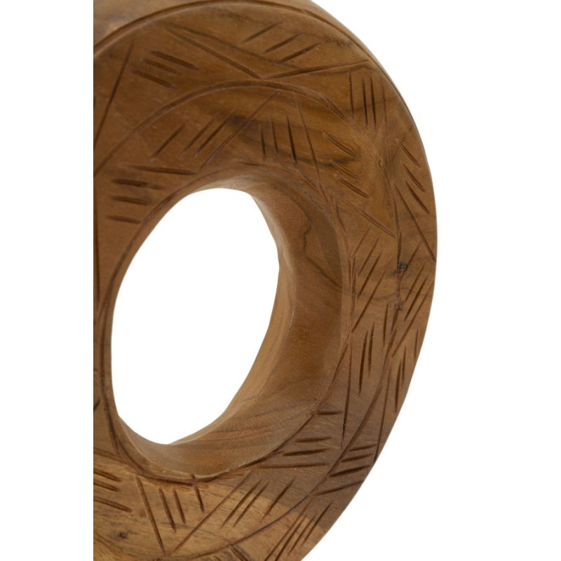 SCULPTURE DORAT EN TECK CM 20X10X20