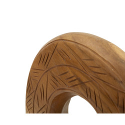 SCULPTURE DORAT EN TECK CM 20X10X20