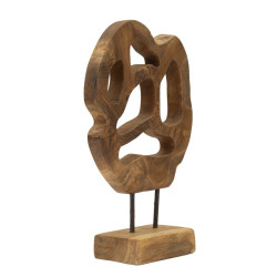SCULPTURE LUBANG EN TECK CM 25X10X38