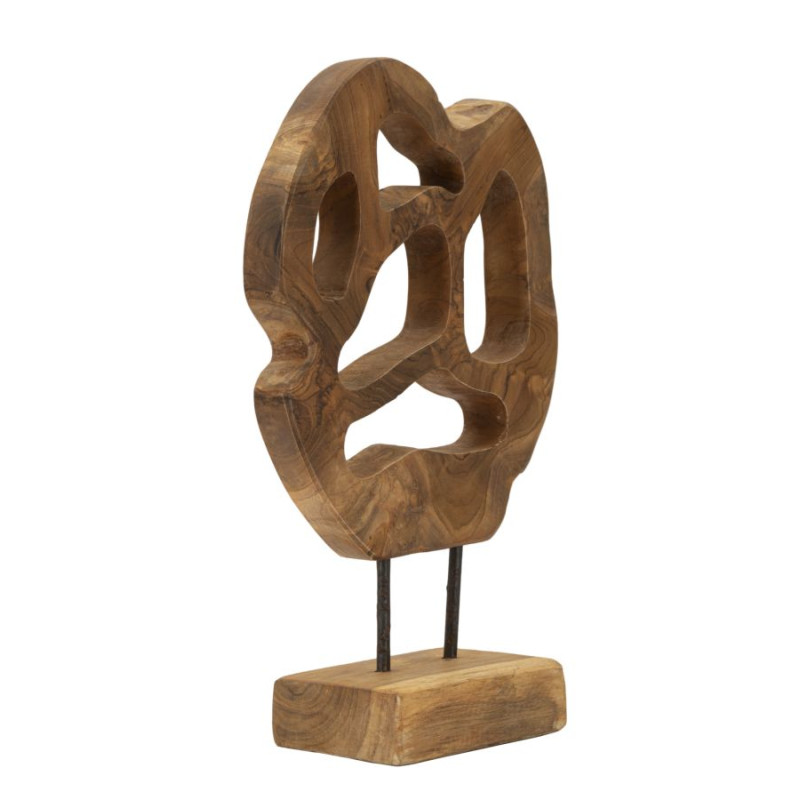 SCULPTURE LUBANG EN TECK CM 25X10X38