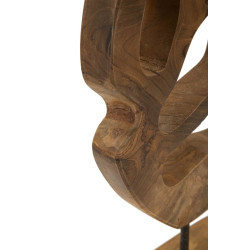 SCULPTURE LUBANG EN TECK CM 25X10X38