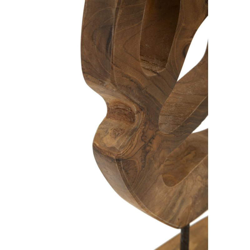 SCULPTURE LUBANG EN TECK CM 25X10X38