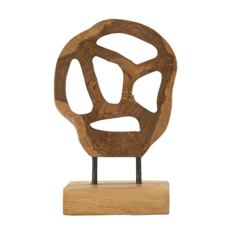 SCULPTURE LUBANG EN TECK CM 18X10X27