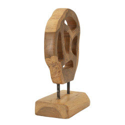 SCULPTURE LUBANG EN TECK CM 18X10X27