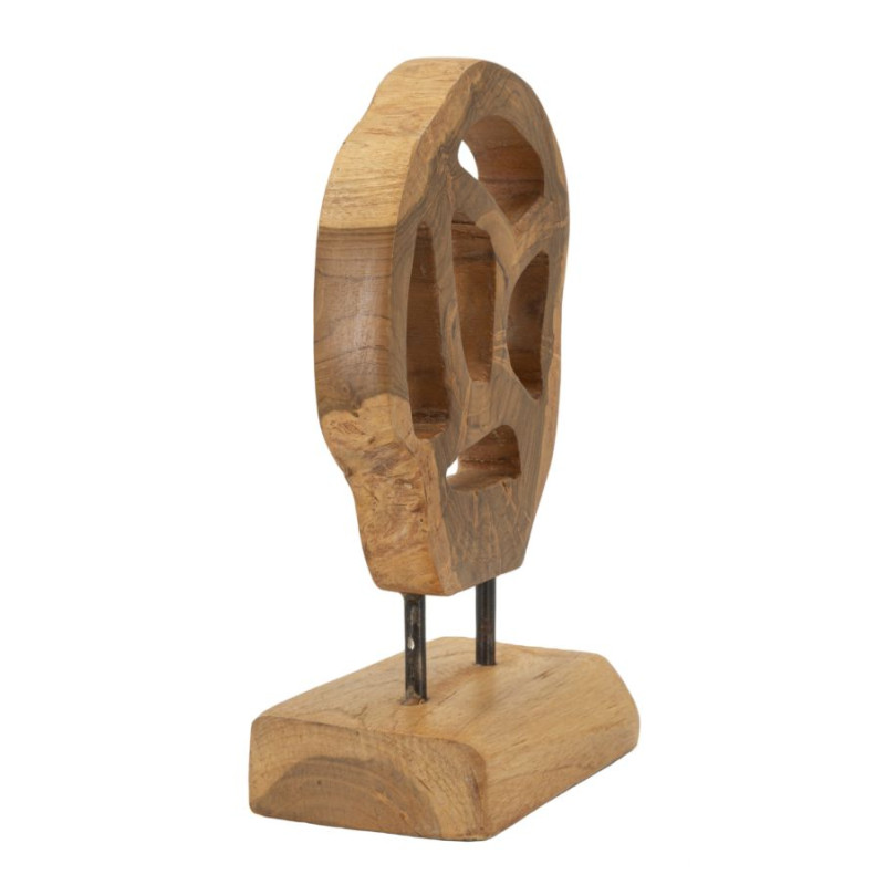 SCULPTURE LUBANG EN TECK CM 18X10X27