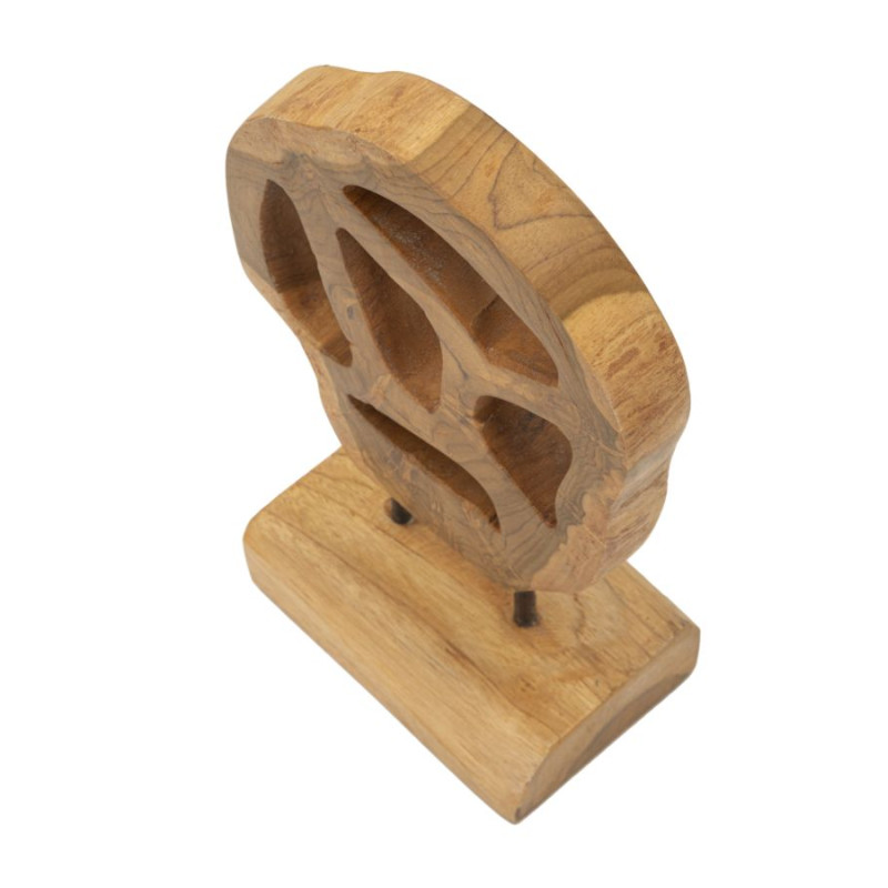 SCULPTURE LUBANG EN TECK CM 18X10X27