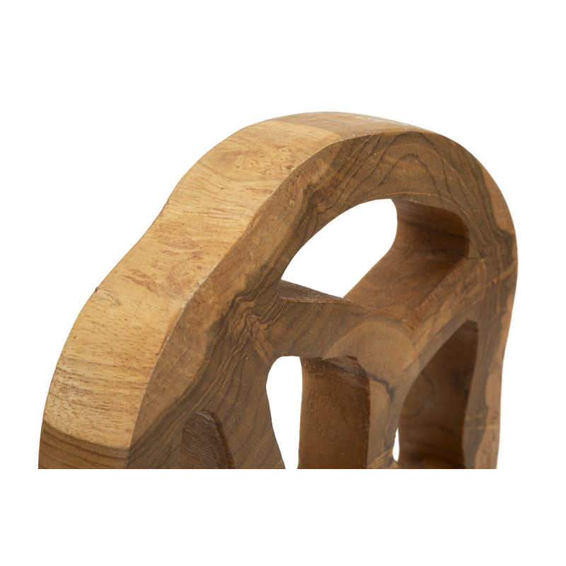 SCULPTURE LUBANG EN TECK CM 18X10X27