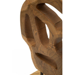 SCULPTURE LUBANG EN TECK CM 18X10X27