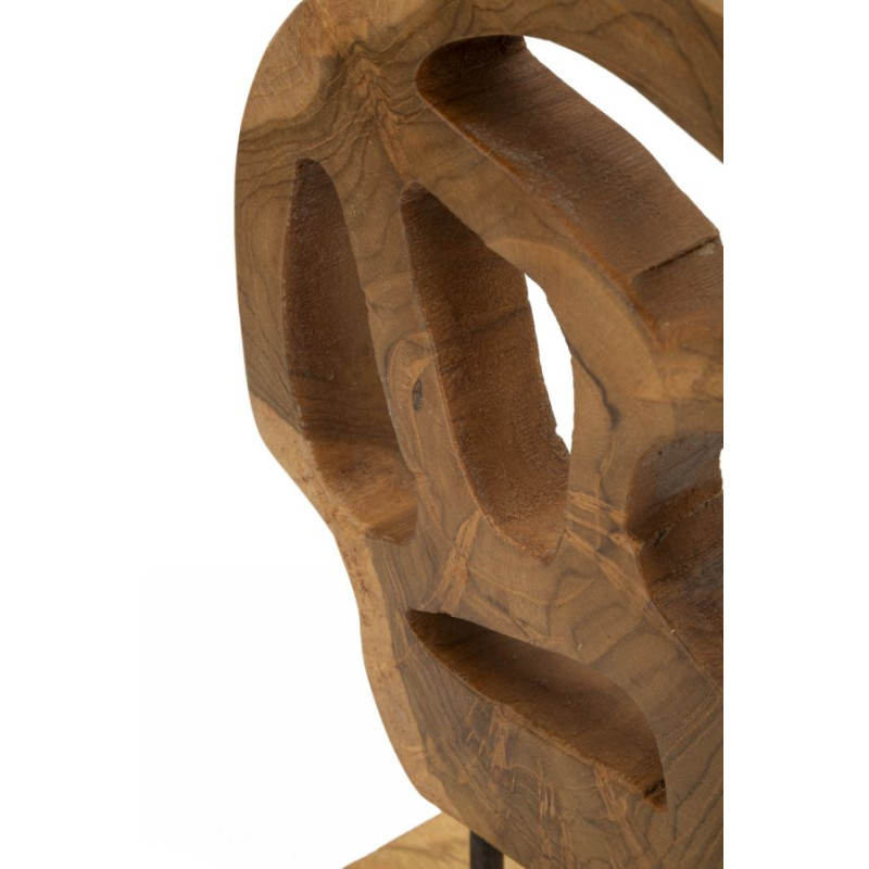 SCULPTURE LUBANG EN TECK CM 18X10X27