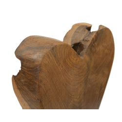 SCULPTURE DE COEUR EN TECK CM 15X10X35