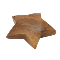 SCULPTURE BINTANG EN TECK CM Ø 19X5
