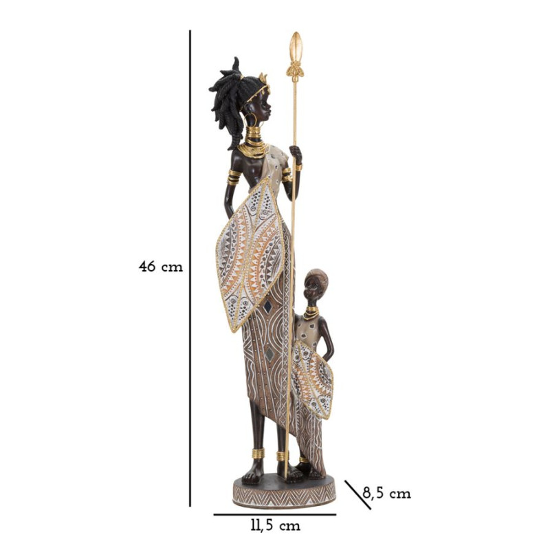 TRIBAL MASAI AVEC FILS CM 11,5X8,5X46