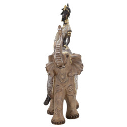 TRIBAL MASAI AVEC ÉLÉPHANT CM 22,5X12X32,5