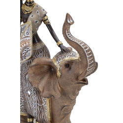 TRIBAL MASAI AVEC ÉLÉPHANT CM 22,5X12X32,5