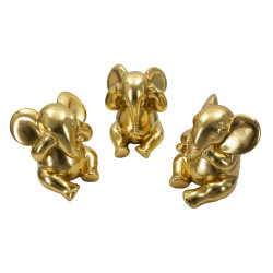 ENSEMBLE ÉLÉPHANT 3 PIÈCES CM Ø 15,5X20,5