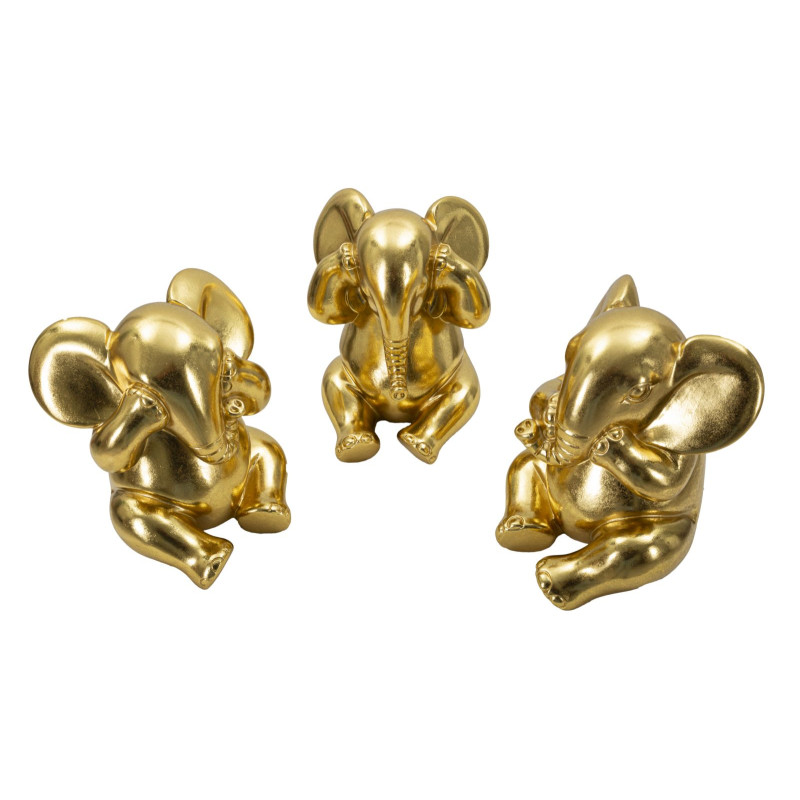 ENSEMBLE ÉLÉPHANT 3 PIÈCES CM Ø 15,5X20,5