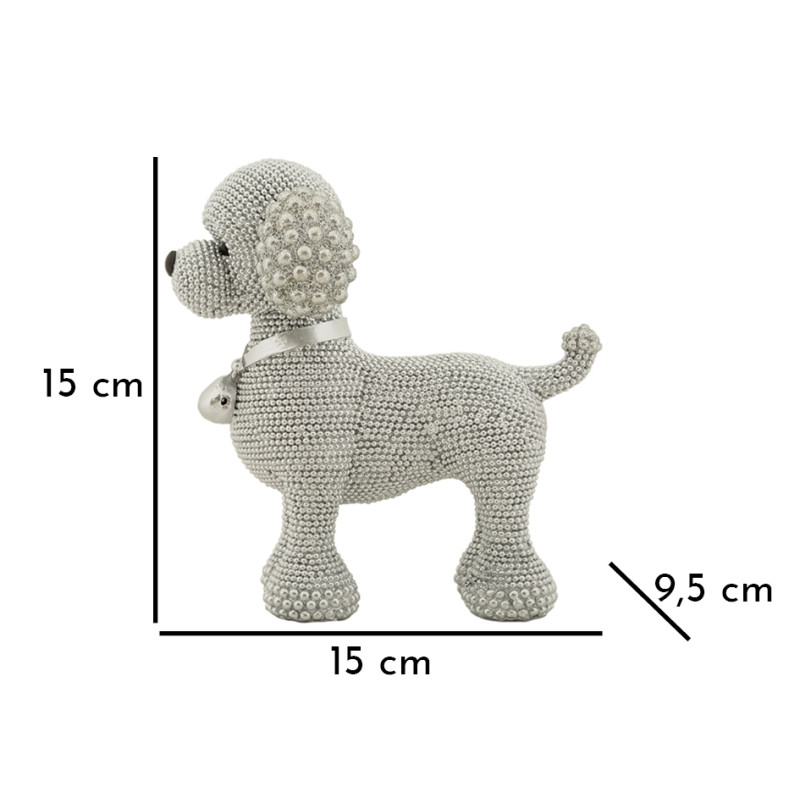 CANICHE CHIEN SPARKY CM 15X9,5X15