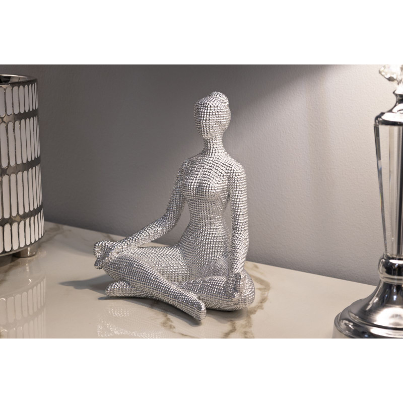 YOGA FEMME ARGENT CM 20,5X15,5X23